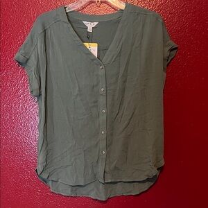 Orvis Women's Olive Button-Down Shirt